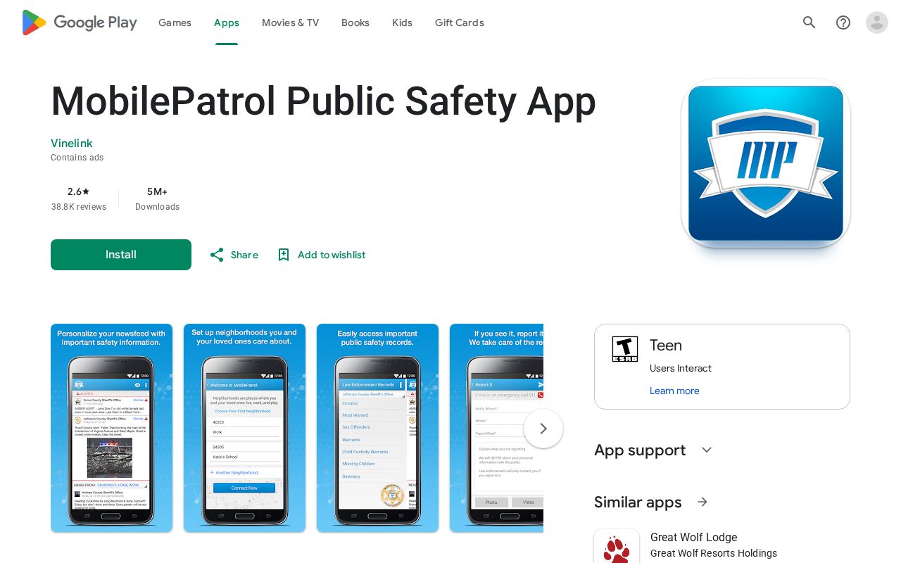 MobilePatrol access for Franklin County arrest and inmate records