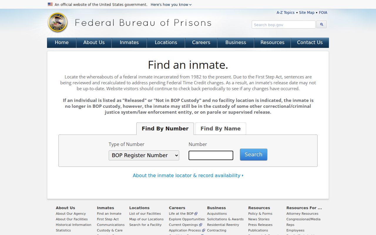 Federal inmate criminal custody records for Franklin County searches
